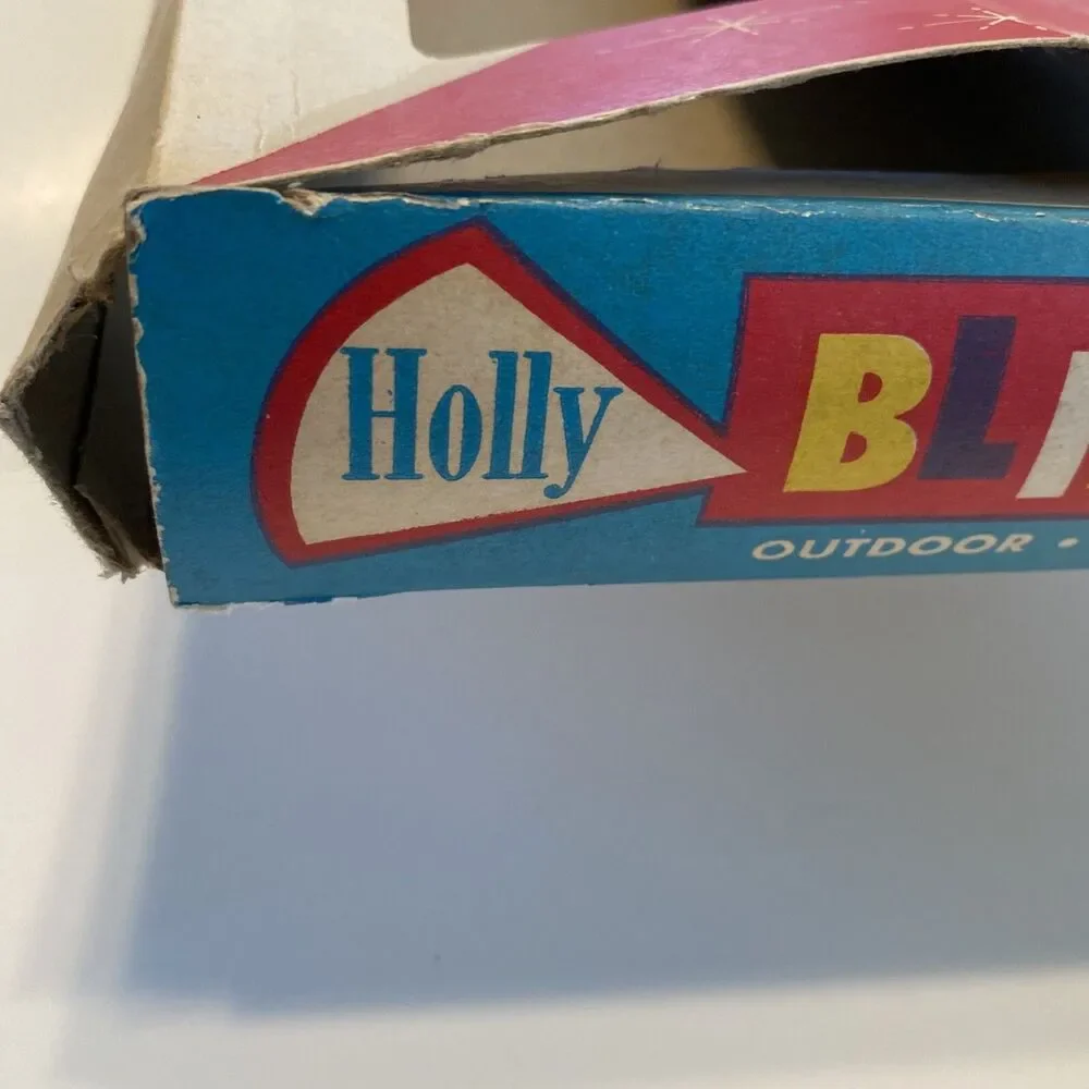 Vintage Holly Blinker Lites EMPTY BOX ONLY Very Colorful Large Letterpress USA